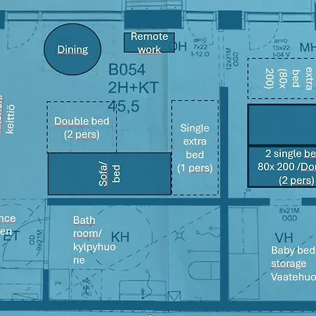 Spacious One-bedroom Next To Tripla Lägenhet